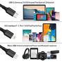 2-Pack ASICEN 3-in-1 3A Retractable Fast Charging Cable, Multi Charger Cord 4Ft/1.2M USB Charge Cord with Phone/USB-C/Micro USB Connector for Phone/Samsung Galaxy, Huawei, LG, Android Smartphones