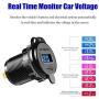 YONHAN Quick Charge 3.0 Dual USB Charger Socket, Waterproof Power Outlet Fast Charge with LED Voltmeter & Wire Fuse DIY Kit for 12V/24V Car Boat Marine ATV Bus Truck and More