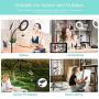 iMartine LED Ring Light 8" with Tripod Stand and Phone Holder, Professional 2 Makeup Selfie Light Rings for Photography YouTube Video Vlog, [6 Lighting Modes] [360° Flexible Goose Neck] [2700K-6000K]