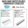 Wash Away Water Soluble Stabilizer for Embroidery (10"x30 Yards) Fits 5x7 Hoops, Wash-Away Stabilizer Topping for Embroidery Machine & Hand Sewing, Nylon Spun Wash Away Stabilizer Wash Away Water Soluble Stabilizer for Embroidery (10"x30 Yards) Fits 5x7 Hoops, Wash-Away Stabilizer Topping for Embroidery Machine & Hand Sewing, Nylon Spun Wash Away Stabilizer