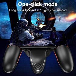 PUBG Mobile Controller, Auto High Frequency Click Mobile Game Controllers Trigger for PUBG/Fortnite/Rules of Survival Gaming Grip and Gaming Joysticks for Android iOS Phone (Renewed)