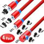 Crozziz Magnetic Charging Cable(4 Pack,1ft/3ft/6ft/6ft)3 in 1 Cable,Compatible with Mirco USB, Type C Smartphone and iProduct Device(Red) Crozziz Magnetic Charging Cable(4 Pack,1ft/3ft/6ft/6ft)3 in 1 Cable,Compatible with Mirco USB, Type C Smartphone and iProduct Device(Red)