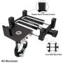 Volo Grasper+ Aluminum Bike Phone Holder,360 Degree Rotation Adjustable Bicycle & Motorcycle Handlebar Metal Cradle for iPhone X, 8,7,6S, Samsung S9+, Other Smartphone, GPS,etc