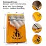 Thumb Piano Kalimba 17 Key with Study Instruction And Tune Hammer Portable Musical Instruments Gifts for Adult Kids And Beginners (Double cat)