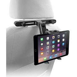 Macally Adjustable Car Seat Headrest Mount and Holder for Apple iPad Air / Mini, Samsung Galaxy Tab, Kindle Fire, Nintendo Switch, and 7" to 10" Tablets (HRMOUNT)