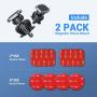 [2 Pack] Magnetic Phone Holder for Car, LISEN 6 Strong Magnets Magnetic Car Mount with Hook Like Clip Air Vent Car Cell Phone Mount Compatible with All Smartphone, with 4Round & 2Square Plates