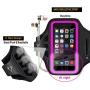 QUANFUN Sports Armband, Fitness Running Workout Gym Jogging Case Holder Arm Band Strap Compatible with iPhone 11 11pro Xs X 8/7 Galaxy S8 S7 Plus Edge Note8, Fits 5.5” to 6.5” Cell Phones-Rosy Pink