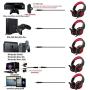 Butfulake Gaming Headset for Xbox One PS4 PlayStation 4 Nintendo Switch PC Smartphone, 3.5mm Stereo Gaming Sound Over-Ear Headphones Noise Cancelling with Mic and LED Light, Red