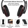 JAMSWALL Stereo Gaming Headset for Xbox one PS4-3.5mm Wired Over-Head Stereo Gaming Headset Headphone with Mic Microphone, Volume Control for PS4 PC Tablet Laptop Smartphone Xbox One (Black with red)