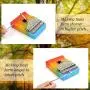 IAMGlobal Kalimba Thumb Piano 17 Keys with Mahogany Wooden with Bag, Hammer and Music Book, Perfect for Music Lover, Beginners, Children(Rainbow)