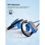 Bluetooth Headphones, Otium Wireless Headphones IPX7 Waterproof in-Ear Sports Earphones w/Mic for Gym Running Cyclying Workout (Blue)