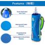 Azarxis Handheld Water Bottle and Phone Case for Running/Walking, Quick Grip Handheld Soft Flask 17oz with Hand Strap Hydration Pack for Runners and Athletes