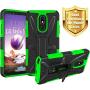 HNHYGETE Designed for LG STYLO 5 Plus(2019) Case,LG Stylo 5 Cell Phone Case,Dual Layer Heavy Duty Non Slip Shockproof Bumper Rugged Protective Cover (Green)