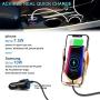 TopWan Wireless Car Charger Mount, Automatic Smart Sensor 10W Fast Charging Compatible for iPhone 11/11Pro/11 Pro Max/Xs Max/XR/X/8/8Plus Samsung S9/S8/Note 8