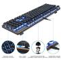 MOTOSPEED 2.4GHz Wireless/USB Wired Mechanical Keyboard 104Keys Led Backlit Blue Switches Gaming Keyboard for Gaming and Typing,Compatible for Mac/PC/Laptop