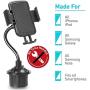 Emoly Car Cup Holder Phone Mount with Longer Neck and 360 Rotatable Cradle for Cell Phone iPhone11/Pro/Xs/Max/X/XR/8/8 Plus,Samsung Note10/S10/S9/S8