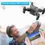 4DRC Mini Drone with 720p Camera for Kids and Adults, Drone Beginners RC Foldable FPV Live Video Quadcopter,App Control,3D Flips and Headless Mode,One Key Return,Altitude Hold,3 Modular Battery