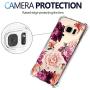 Galaxy S7 Edge Case for Girls Women Clear with Flowers Design Shockproof Protective Cell Phone Cases for Samsung Galaxy S7 Edge 5.5 Inch Cute Floral Pattern Print Flexible Slim Fit Bumper Rubber Cover
