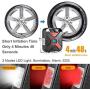 WindGallop Portable Air Compressor Tire Inflator Air Pump for Car Tires DC 12V Tire Pump with Gauge Valve Adaptors LED Light for Automobiles Bike Motorbike Basketball Inflatables (Red)