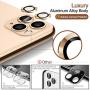 Buluby for iPhone 11 Pro Max/11 Pro Camera Lens Protector,Premium Tempered Glass Aluminum Alloy Lens Screen Cover Film (Gold)