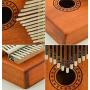 Kalimba Thumb Piano 17 Keys with Mahogany Portable African Mbira Gift for Kids Adult (Style4)