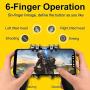 KimTok PUBG Trigger Controller 6 Fingers Mobile Game Joystick Grip L2R2 Button,Shooting Aim Keys for All Android iOS Phone (Black)