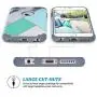 ULAK iPhone 6S Case,iPhone 6 Case, Slim Fit Dual Layer Soft Silicone & Hard Back Cover Bumper Protective Shock-Absorption & Skid-Proof Anti-Scratch Hybrid Case, Artistic/Mint Green Marble