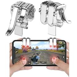 GuangTouL Mobile Game Controller, Aim Triggers and Sensitive Shoot Joysticks for PUBG/Rules of Survival/Knives Out Fits iOS and Android All Models Cellphone