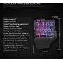 RGB One Hand Mechanical Gaming Keyboard and Backlit Mouse Combo, USB Wired Rainbow Letters Glow Single Hand Mechanical Keyboard,Gaming Keyboard Set for Laptop PC Computer Game and Work