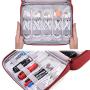 Portable Electronic Organizer Travel Accessories Cable Bag Universal Cord Storage Case Carrying for Charging Cable, Cell Phone, Power Bank,Mini Tablet(Red)