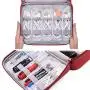 Portable Electronic Organizer Travel Accessories Cable Bag Universal Cord Storage Case Carrying for Charging Cable, Cell Phone, Power Bank,Mini Tablet(Red) Portable Electronic Organizer Travel Accessories Cable Bag Universal Cord Storage Case Carrying for Charging Cable, Cell Phone, Power Bank,Mini Tablet(Red)