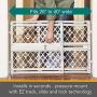 North States MyPet Paws 40" Portable Pet Gate: Expands & locks In place with no tools. Pressure Mount. Fits 26"- 40" wide (23" tall, Light Gray)