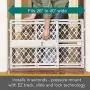 North States MyPet Paws 40&quot Portable Pet Gate: Expands & locks In place with no tools. Pressure Mount. Fits 26&quot- 40&quot wide (23&quot tall, Light Gray)