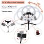 OSPUORT Ring Light with Stand, Phone Selfie Tripod for iPhone, Two LED Ring Lights, 10 & 6 Inches, Cell Phone Holder for Live Stream (Upgraded) Suitable for Makeup、YouTube Video、Photography、Live