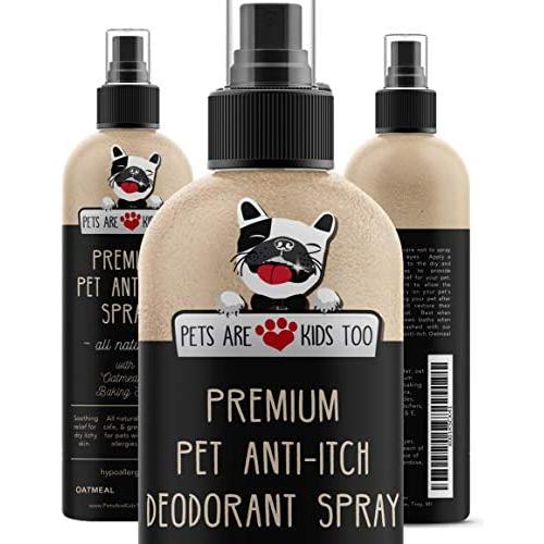 Premium Pet Anti Itch Spray & Scent Freshener! Natural ingredients & Hypoallergenic! Soothes Dogs & Cats Hot Spots, Itchy, Dry, Irritated Skin! Reduces Odor, Allergy Relief! Smells Amazing! (1 bottle)