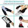 Vive Rheumatoid Arthritis Gloves - Men and Women Fingerless Compression Wrap for Hand Pain and Osteoarthritis - Black Hand Wrap for Arthritic Joint Symptom Relief - Open Finger Fit
