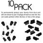 innoGadgets 10x Anti Dust Plugs for Smartphone, MacBook, Laptop | USB-C Dust Plug for Samsung Galaxy S8, S9, S10 | Silicone Dust Plug – Black