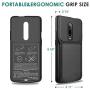NEWDERY OnePlus 7 Pro Battery Case, 4700mAh Slim Extended Charger Case with TPU Raised Bezels, Rechargeable Charging Case Compatible OnePlus 7 Pro Smartphone 2019 Release