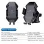 Wireless Car Charger Mount Sensor Auto Clamping 10W Fast Charge Air Vent Phone Holder Compatible with iPhone 11 Pro Max/Xs/Max/XR/X/8/Plus, Samsung S10/S9/S8 & All Qi Deviceby KALULI (Black)
