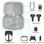 AMVR Leather Fashion Travel Case for Storage Oculus Quest VR Gaming Headset and Touch Controllers,Gamepad,Mobile Power Accessories Waterproof Carrying Bag