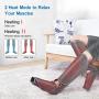 RENPHO Leg Massager for Circulation With Heat, Compression Calf Thigh Foot Massage, Adjustable Wraps Design for Most Size, With 3 Modes 3 Intensities, Gift for Mom Dad to Relax Leg Pain Muscle Fatigue