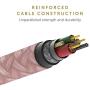Native Union Night Cable - 10ft Ultra-Strong Reinforced [Apple MFi Certified] Durable Lightning to USB Charging Cable with Weighted Knot for iPhone/iPad (Rose)