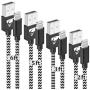 iPhone Charger MFi Certified iPhone Charger Cord 4Pack 2/3/5/6 FT iPhone Charging Cord Nylon Braided Lightning Cable Fast Charging Cable for iPhone 11 Pro X XS Max XR 8 7 6s 6 Plus 5 5s SE, iPad