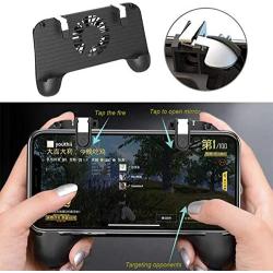 RONSHIN Gamepad Controller-Pubg L1R1 Game Shooter Mobile Phone Gamepad Game Joystick Controller Ultra-Portable Grip Holder with Mute Heat Dissipation Fan Gifts for Men