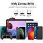 Drtopey USB Magnetic Charging Cable [5Pack] 3 in 1 Nylon Braided Code with Led Light,Compatible with Micro USB,Type C and iProduct(Red)