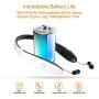 Foldable Bluetooth Headset, Beartwo Lightweight Retractable Bluetooth Headphones for Sports&Exercise, Noise Cancelling Stereo Neckband Wireless Headset (with carry case)