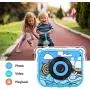 Kids Camera for Boys, Underwater Camera for Kids 3-13 Years Old - Rechargeable Camera for Kids Boys with 32GB TF Card and Anti-Fall Silicone Case (Blue) Kids Camera for Boys, Underwater Camera for Kids 3-13 Years Old - Rechargeable Camera for Kids Boys with 32GB TF Card and Anti-Fall Silicone Case (Blue)