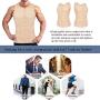 Wonderience Compression Shirts for Men Undershirts Slimming Body Shaper Waist Trainer Tank Top Vest with Zipper