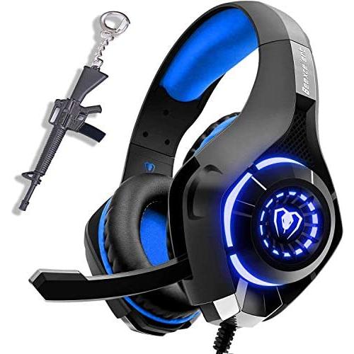 Gaming Headset for New Xbox One PS4 PC Laptop Tablet with Mic, Over Ear Headphones, Noise Canceling, Stereo Bass Surround for Kids Mac Smartphones Cellphone … (Blue)