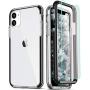 COOLQO Compatible for iPhone 11 Case, with [2 x Tempered Glass Screen Protector] Clear 360 Full Body Coverage Hard PC+Soft Silicone TPU 3in1 Heavy Duty Shockproof Defender Phone Protective Cover Black